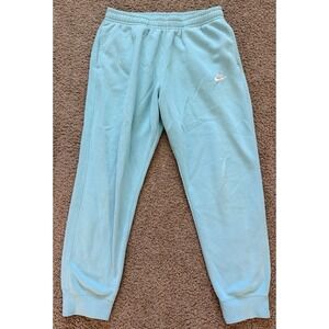 Nike Men's Light Teal Jogger Sweatpants Snap Pocket Gym Comfort Size XL
